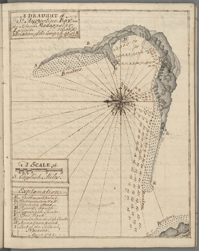 map of madagascar island. Title Map of St Augustine Bay,